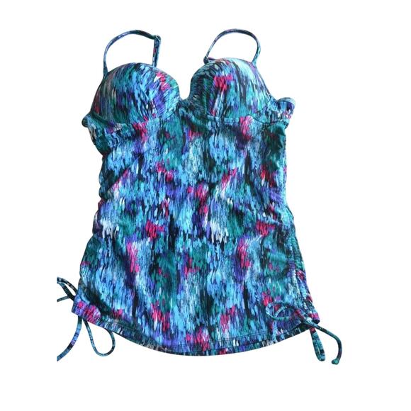 LOVE YOUR ASSETS BY SARA BLAKELY SPANX, Size Small, Tankini Top, Push Up, NWT - Picture 2 of 6